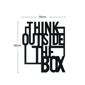 Think outside of the box דקורציה לקיר ממתכת